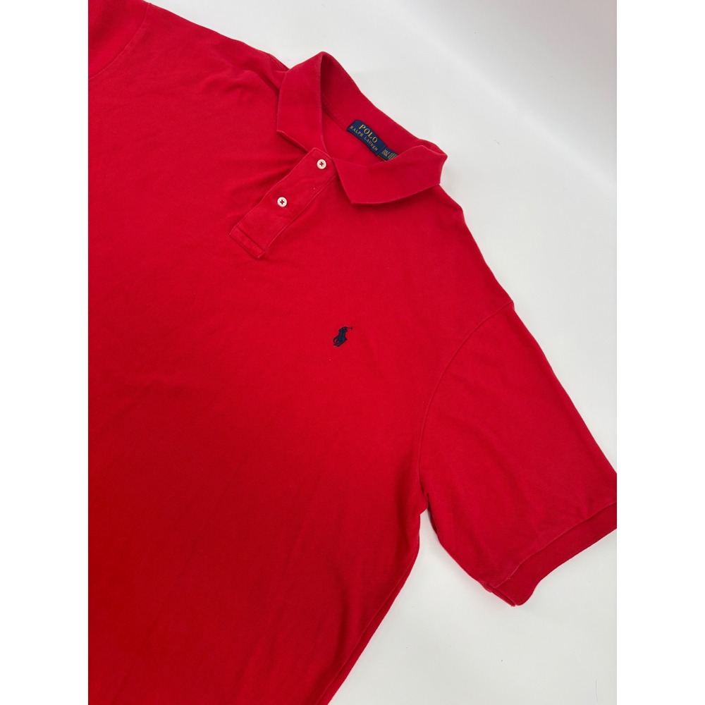 Polo Ralph Lauren Mens 2XLT Red Short Sleeve Cotton Pique Pony Polo Shirt Tall